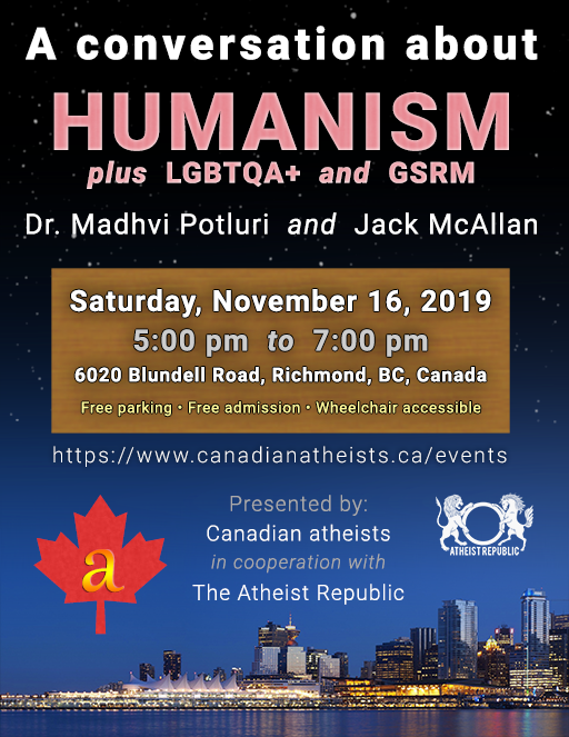 [2019-Nov-16 event: A conversation about Humanism]